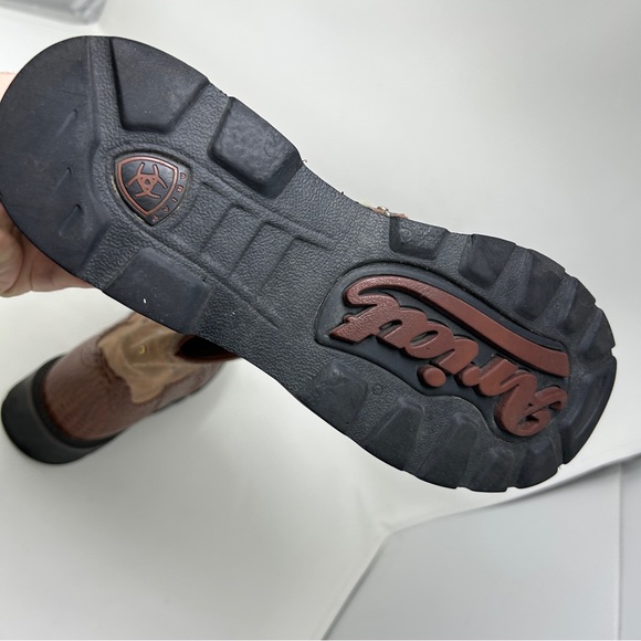 Ariat Fat Baby Womens 9.5 B Western Boots Brown Croc Embossed Gemstones 16427 - Picture 6 of 12